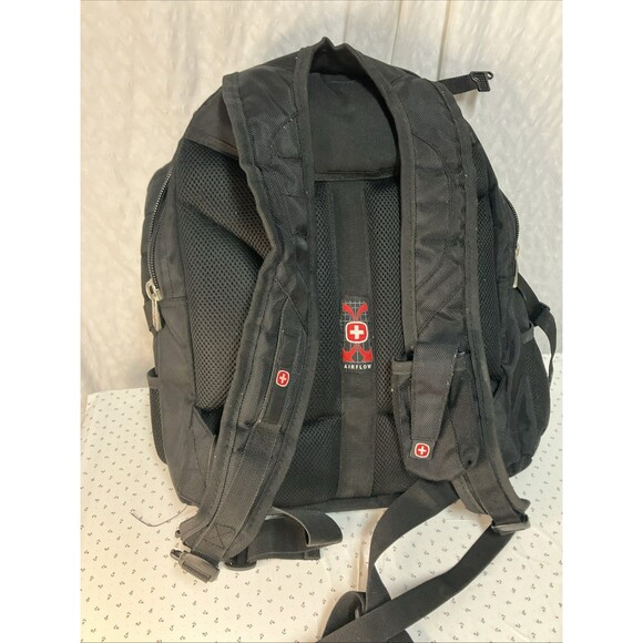 Swissgear By Wenger Pre 2014 Model Airflow Black Backpack Laptop Travel Large - Picture 15 of 16